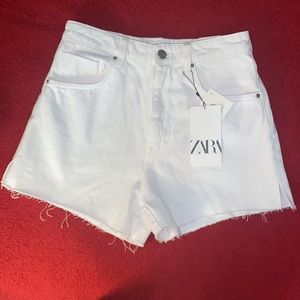 White Zara Jean Shorts